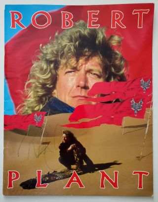 Autographed Robert Plant 1988 Non Stop Go Tour Program Signed Led Zeppelin