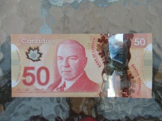 Canadian $50 Dollar Bank Note Polymer Bill Ghl4794213 Circulated 2012 Canada