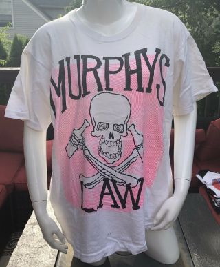 Vintage 80s Murphys Law Shirt Xl Nyhc Agnostic Front Cro Mags Fishbone Skarhead