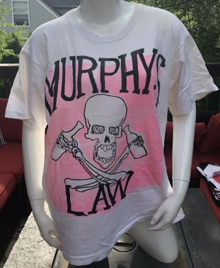 Vintage 80s Murphys Law shirt XL NYHC Agnostic Front Cro Mags Fishbone Skarhead 2