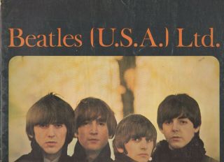 Beatles In Usa Oversize Tour Program 1965 12 " X12 " Vg,