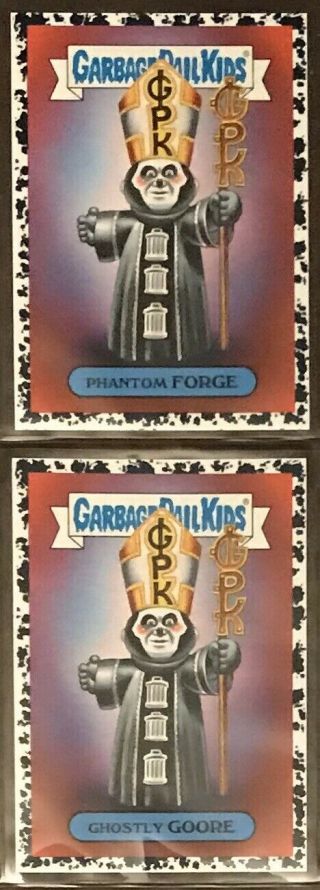 Ghost Garbage Pail Kids 2 Black Cards Papa Emeritus Cardinal Copia Tobias Forge