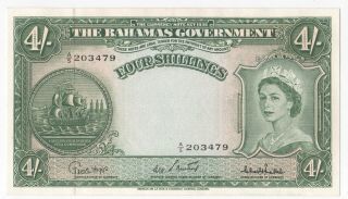 Bahamas 4 Shillings 1953 P - 13c Au