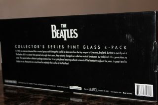 The Beatles Special Edition Collector ' s Series Pint Glass 4 - Pack NIB 16 oz.  Each 3