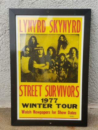 Lynyrd Skynyrd - Street Survivors 1977 - Winter Tour Poster & Frame