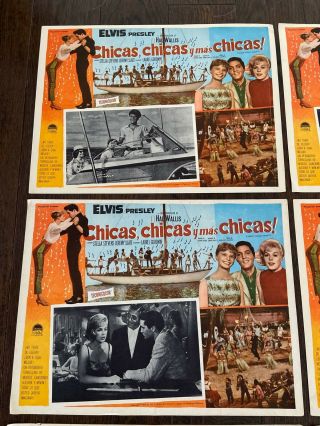 Elvis Presley Girls Girls Girls Complete Set Of 8 Mexican Lobby Cards 2