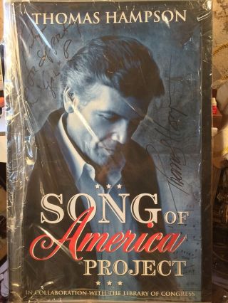 Thomas Hampson Song Of America Project 18” X 32 " Signed Inscribed Poster Opera
