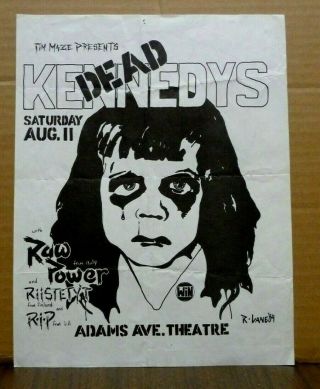 1980 Punk Flyer Dead Kennedys Raw Power R.  I.  P. ,  Bonus Fanzine