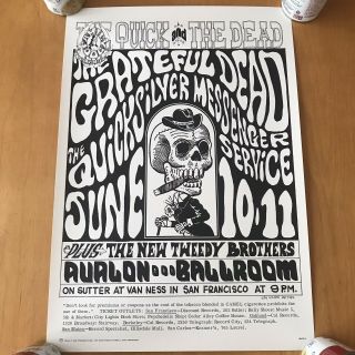 The Grateful Dead 1966 Avalon Ballroom Concert Poster 2nd Print Wes Wilson