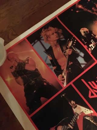 vintage 1982 Judas Priest 40x 60 Subway Poster And Headband 2