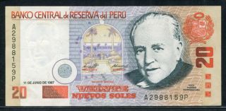 Peru 1997,  20 Nuevos Soles,  P164,  Unc