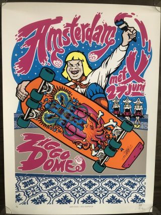 Pearl Jam Amsterdam 2012 Ames Signed & Numbered Ap/215 Poster