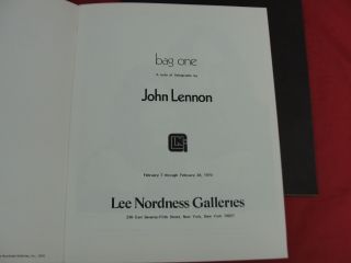 JOHN LENNON 1970 BAG ONE SUITE LITHOGRAPHS STRAWBERRY FIELDS FOREVER NEWSLETTER 2