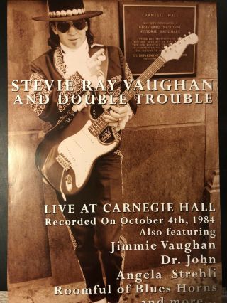 Stevie Ray Vaughan Live At Carnegie Hall 1997 Promo Poster