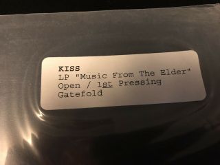 KISS Music From The Elder 1st Pressing 2
