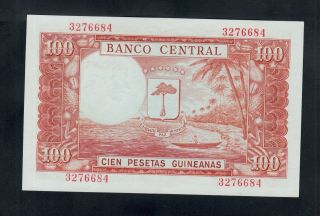 EQUATORIAL GUINEA 100 PESETAS GUINEANAS 1969 PICK 1 UNC. 2