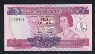 Solomon Islands Nd (1977) P - 7a Pmg Gem Unc 10 Dollars Uncirculated