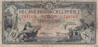 1935 Canadian Bank Of Commerce $10 Bank Note - Logan Signature