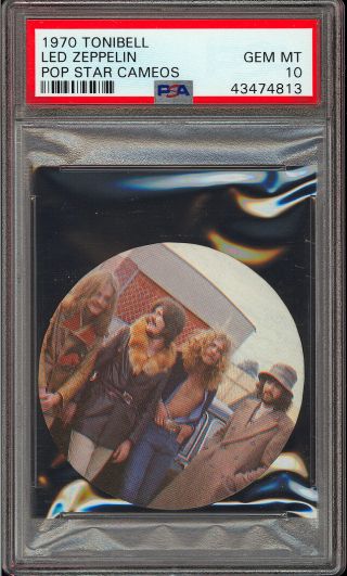 Led Zeppelin 1970 Tonibell Pop Star Cameos Psa 10 Gem Music Rookie Card