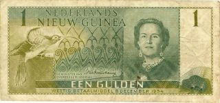 Netherlands Guinea 1 Gulden Banknote 1954