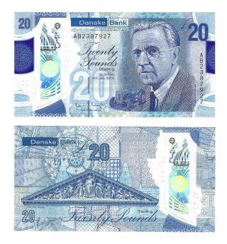 Northern Ireland Danske Bank 20 Pounds,  2019 (2020),  Polymer,  Unc