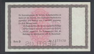 Germany 10 Reichsmark 1934 AU P.  208s Banknote,  Uncirculated 2