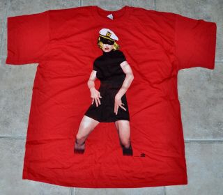 Madonna 1993 Girlie Show World Tour Red T Shirt Size Xl Toy Boy Rare