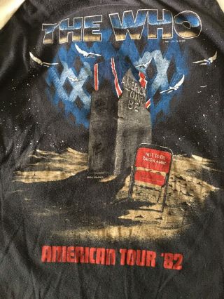 Vintage Who American Tour 1982 Baseball Shirt - Size L