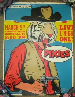 Pixies Concert Gig Tour Poster Knoxville 3 - 9 - 19 2019 Ian Williams