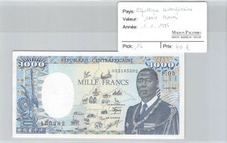 Republique Centrafricaine 1000 Francs 1.  1.  1986 Pick 16