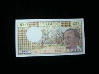 Djibouti 1979 5000 Francs Banknote Gem Unc.  Pick 38d