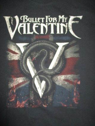 2016 Bullet For My Valentine " British Invasion " Na Concert Tour (lg) T - Shirt