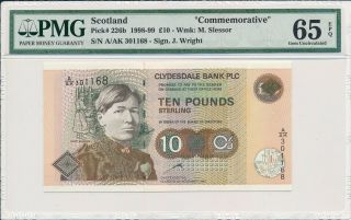 Clydesdale Bank Plc Scotland 10 Pounds 1998 Commemorative Pmg 65epq