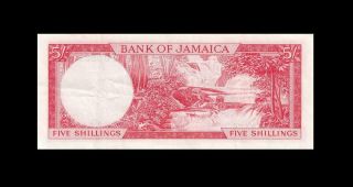 1960 BRITISH COLONY JAMAICA 5 SHILLINGS QEII 5/ - ( (EF)) 2