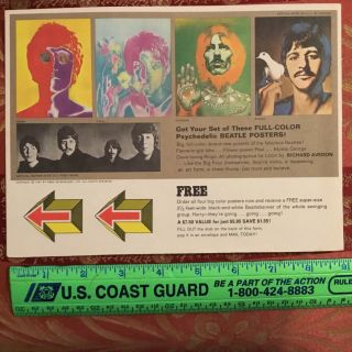 The Beatles Richard Avedon 1967 Advertisement Psychedelic Posters