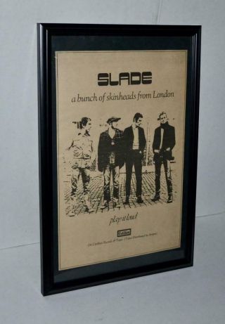 Slade 1971 A Bunch Of Skinheads From London Play It Loud Promotional Poster / Ad