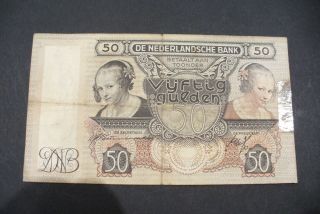 Ancien Billet Pays - Bas - 50 Gulden - Date 02/ Janv.  1941 - Ttb - A Voir