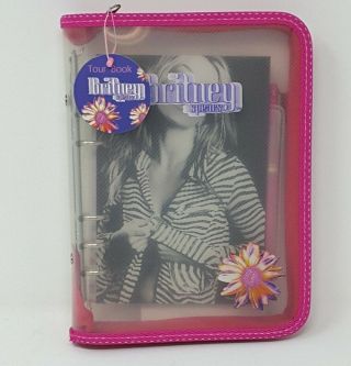 2001 Britney Spears Tour Book Organizer With Notepad Pen And Stickers