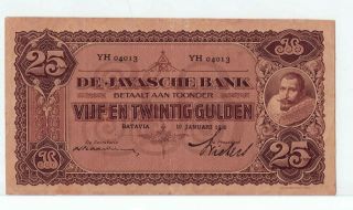 Netherlands Indies 25 Gulden - 1930 - Vf