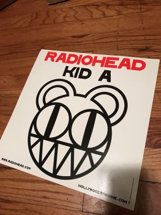 Radiohead Kid A Promo Poster Flat Dbl Sided Cd Vinyl Shirt Amnesiac Thom Yorke
