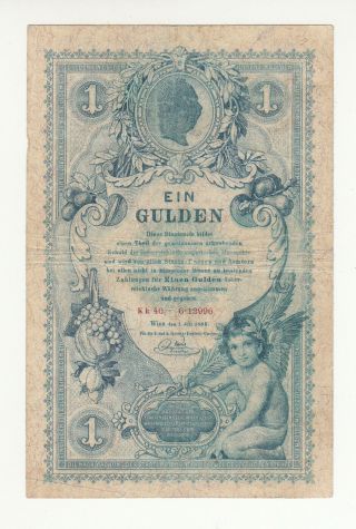 Austria 1 Gulden 1888 Circ.  @