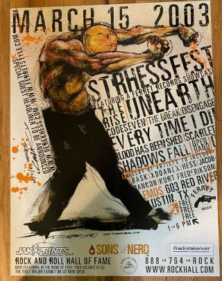 2003 Strhess Fest - Signed Concert Poster By Derek Hess