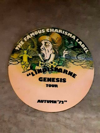 Lindisfarne & Genesis 1972 Tour Official Charisma Promo Sticker