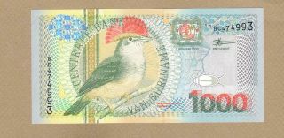 Suriname: 1000 Gulden Banknote,  (unc),  P - 151,  01.  01.  2000,