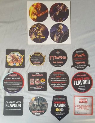 Iron Maiden Trooper Beer Mats Legacy Beast.  Day Dead.  TT.  666.  Limited Editions 2