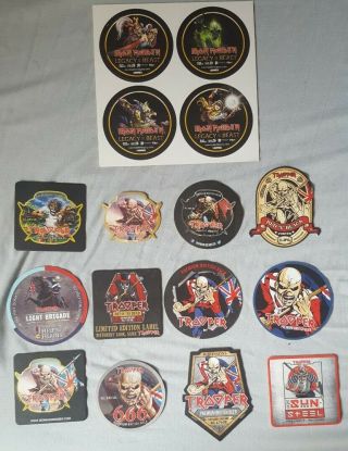 Iron Maiden Trooper Beer Mats Legacy Beast.  Day Dead.  TT.  666.  Limited Editions 3