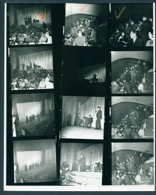 Beatles - B971 Photo Contact Sheet - On Stage Shows Audience - 1964 - Estq