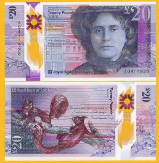 Scotland 20 Pounds P - 2020 Royal Bank Of Scotland Unc Polymer Banknote