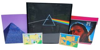 Pink Floyd Framed Album Cover " Dark Side Of The Moon " W/posters & Stickers