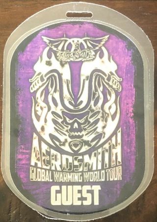 Aerosmith 2012 Global Warning Tour Laminate Backstage Pass Guest